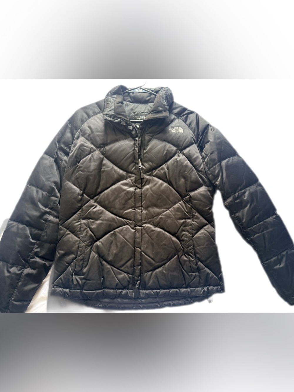 The North Face 550 Down Puffer Jacket Black Satin Finish Women’s Large
